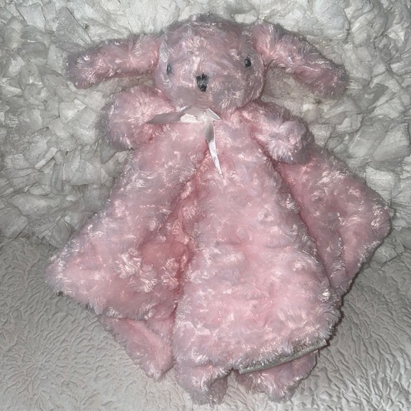 Blankets & Beyond Pink Dog Puppy Security Blanket Lovey Plush - Picture 1 of 11